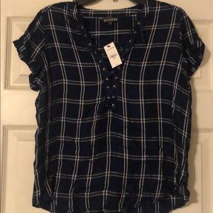 Express Lace up Top NWT